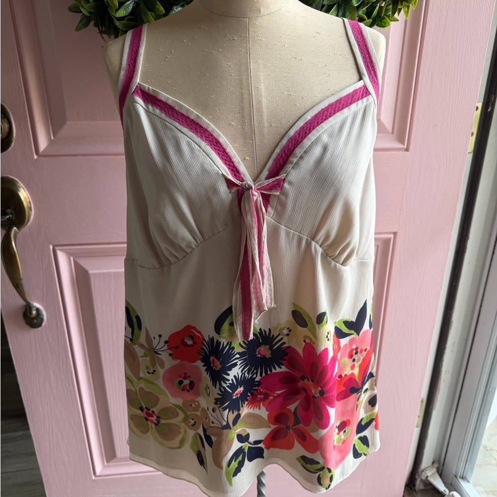 Bandolino Floral Chemise with Pink and Cream